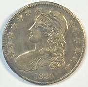 Sharp 1834 Capped Bust Half Dollar in AU