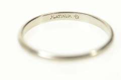 Platinum 1.8mm Classic Simple Wedding Band Ring