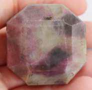 Super cool 644ct violet and white calico Ruby