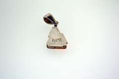 Sterling Silver Signed A. Lewis Inlay Mixed Gemstone Pendant