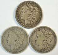 3 Key dates 1898-S, 1899-S, & 1901-S Morgan Dollars