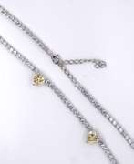 Sterling Silver Heart Shaped Tennis Necklace