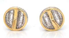 Dazzling Yellow Gold Diamond Earrings
