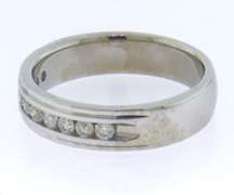 Handsome Gents' 14kt WG Channel Set Diamond Handsome Gents' 14kt WG Channel Set Diamond RingRing