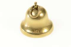 14K Yellow Gold 3D Wedding School Bell Articulated Charm/Pendant