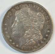Needle-sharp XF 1880-CC Morgan Silver Dollar. Key date