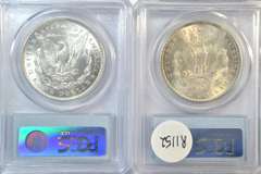 PCGS MS62 1887 & 1902-O Morgan Silver Dollars. Flashy