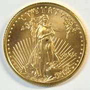Superb Gem BU 2002 $5 Gold Eagle coin. Pristine