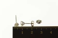 14K White Gold 0.90 Ctw Diamond Solitaire Classic Stud Earrings