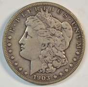 Handsome scarce 1903-S Morgan Silver Dollar. Sharp VF/XF