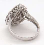 Enormous 18k Stamped White Gold Diamond Ring