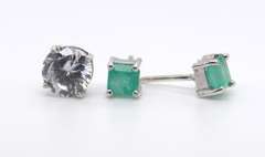 Sterling Silver gemstone Stud Earrings