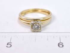Vintage Diamond Wedding Set in 14KT