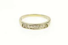 14K White Gold 0.25 Ctw Diamond Classic Wedding Band Ring