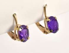 Two Pairs of Amethyst Earrings