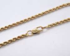 Popular Yellow Gold Rope Chain Necklace
