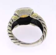 David Yurman Citrine 2 Tone Ring