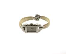 Gucci 6800 Ivory Dial Leather Strap Women's Watch