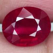 Fantastic 4.58ct oval cut rich blood red Ruby