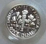 1976-S PRF Roos Dime PCGS PR-69-DCam