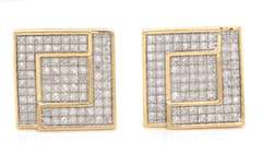 Brilliant Yellow Gold Diamond Earrings