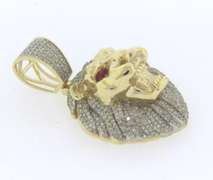 Flashy 10kt Diamond Lion Pendant