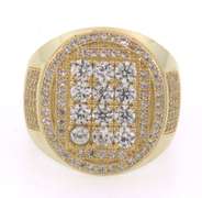 Handsome Men's Diamond Ring in 14kt Yellow Gold