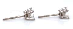 Calssy White Gold Princess Cut Diamond Stud Earrings