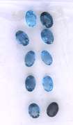 Gorgeous Group of 10 Oval Cut London Blue Topaz Gemstones, 10.25cts