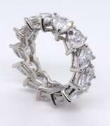 Sterling Silver CZ Eternity Band
