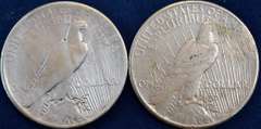 Lot Of 2 Key Date Peace Dollars 1921 And 1928 Polished/Cull/Damaged.