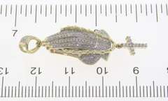 Delicate 10kt Diamond Religious Pendant