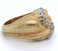 14K YELLOW GOLD DIAMOND RING.