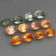 Glittering 12 piece 3.87ct fancy color Sapphire set