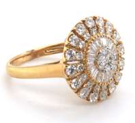 Perfect High Quality 18k Stamped Yellow Gold Diamond Ring