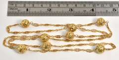 Ornate Long Filigree 14k Necklace