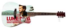 Luke Bryan What Makes You Country Tour Signed Custom Photo Graphics Guitar ACOA