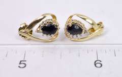 Black Onyx Earrings in Gold
