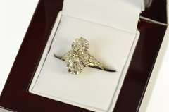 14K White Gold 1.10Ctw Victorian Old Mine Diamond Engagement Ring