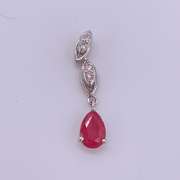 14kt Gold, Ruby, & Diamond Pendant