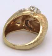14K YELLOW GOLD DIAMOND RING.