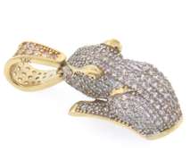 Vivid 14kt Yellow Gold CZ Panther Ring, Earrings, Pendant & Bracelet Set