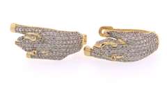Vivid 14kt Yellow Gold CZ Panther Ring, Earrings, Pendant & Bracelet Set