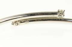 18K White Gold 0.20 Ctw Diamond Wrap Bypass Bangle Bracelet