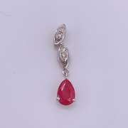 14kt Gold, Ruby, & Diamond Pendant