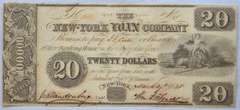 $ 20 March 2 1838 New York Loan Co New York Note
