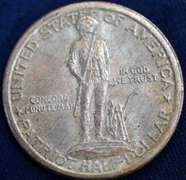 1925 Lexington Commemorative Half Dollar With Original Wooden Box.