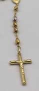14 KT TRI COLOR ROSARY NECKLACE