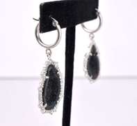 Dazzling Geode Formation & CZ Set in Sterling Silver Earrings