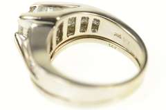 14K White Gold 1.63 Ctw Princess Diamond Engagement Set Ring